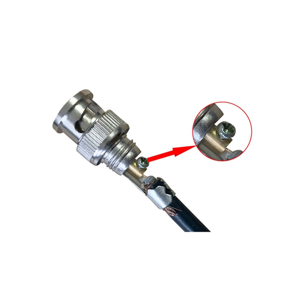 Solderless BNC Connector Monitoring Connector Analog Camera 75-3-5 Video Head Q9 Male BNC Male for Security Cctv Camera System
