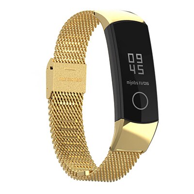 Mijobs Fibbia Milanese Cinturino In Metallo Wristband Bracciale In Acciaio Inossidabile Per Huawei Honor Fascia 4 5 Accessori per Articoli Elettronica Smart di Ricambio: Gold / For Honor Band 4