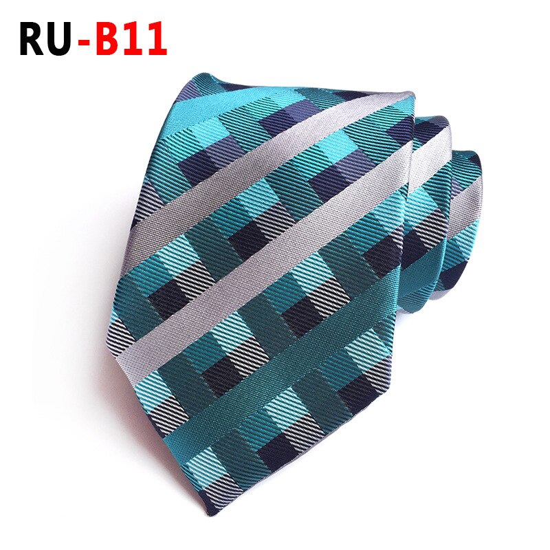 Silk Jacquard 8 cm Plaid Tie Suit Business Tie: RU-B11