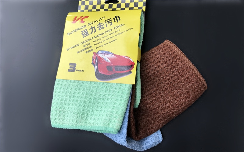 Lucullan 3 pak superabsorberende vaffelvævet håndklæde 30 x 30cm 350 gsm magic power mikrofiber glas rengøringsklud