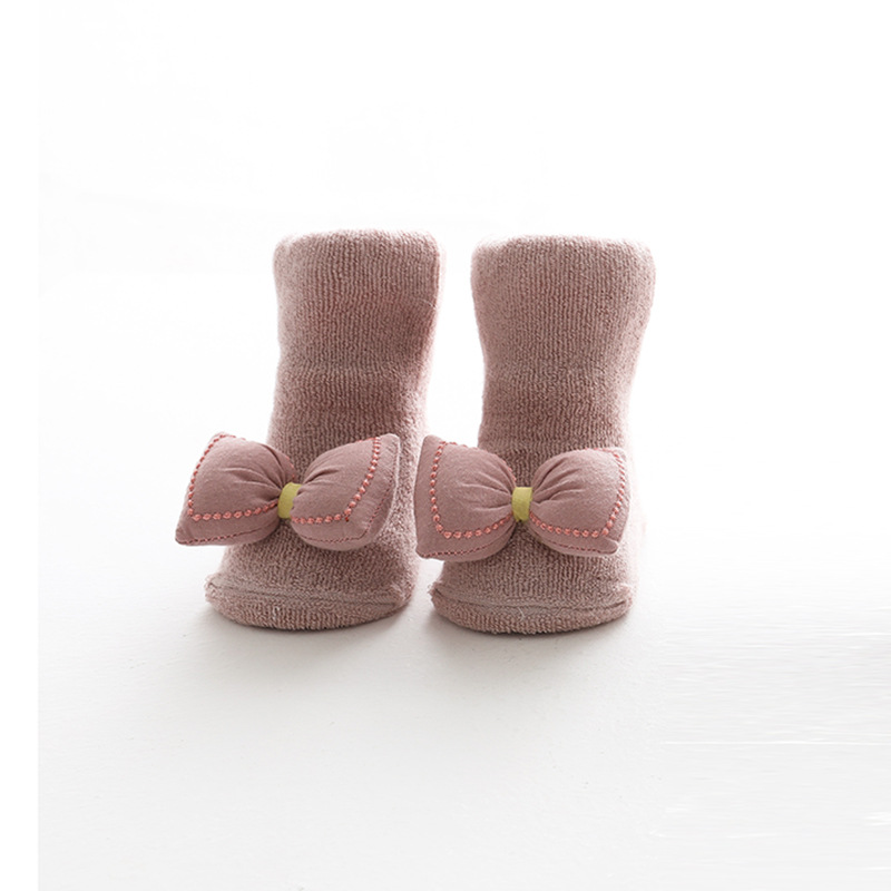 Chaussettes antidérapantes pour bébé fille, mignonnes, à semelle en caoutchouc, avec nœud d'oreille de lapin, princesse, d'anniversaire pour -né: C1 / XS for 0-6 month