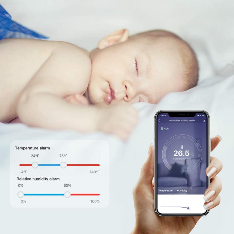 wifi tuya Temperature and Humidity sensor LCD display Thermometer Hygrometer compatible alexa home assistant no need HUB