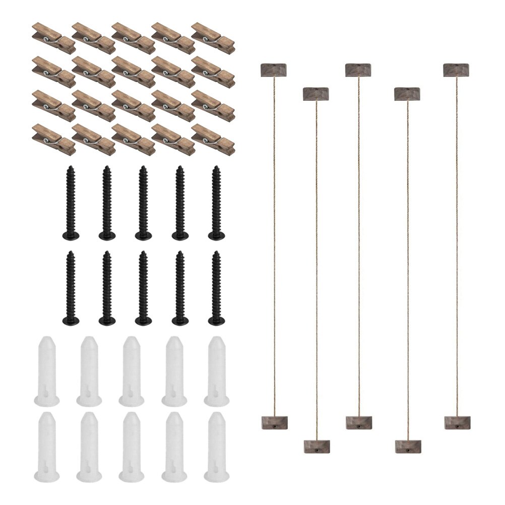 1 Set Hanging Photo Display DIY Picture Frames Collage Room Wall Decoration