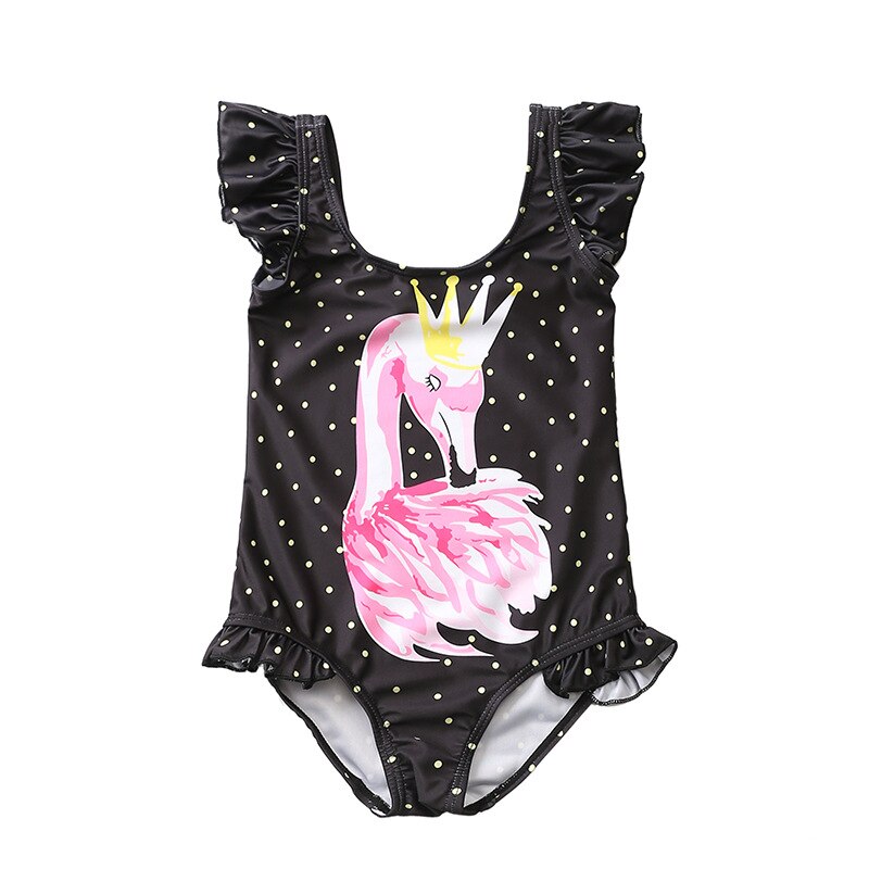 girls swimsuit flamingo one piece swimsuit for girls: XL