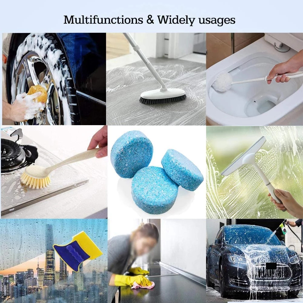 Auto-Windschutzscheibenreiniger, Brausetablette, universelles Fensterglas-Waschflüssigkeit, konzentriertes, solides einstellen, Flecken entfernen, klare Sicht