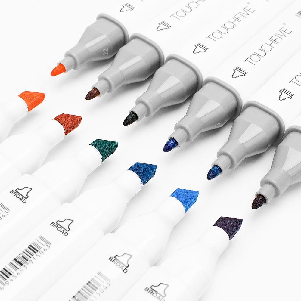 Alcohol Based Markers Touchfive for Drawing Sketch Marker Pen Set Dual tip 10/30/40/60/80/168 Colors Art Marker for School
