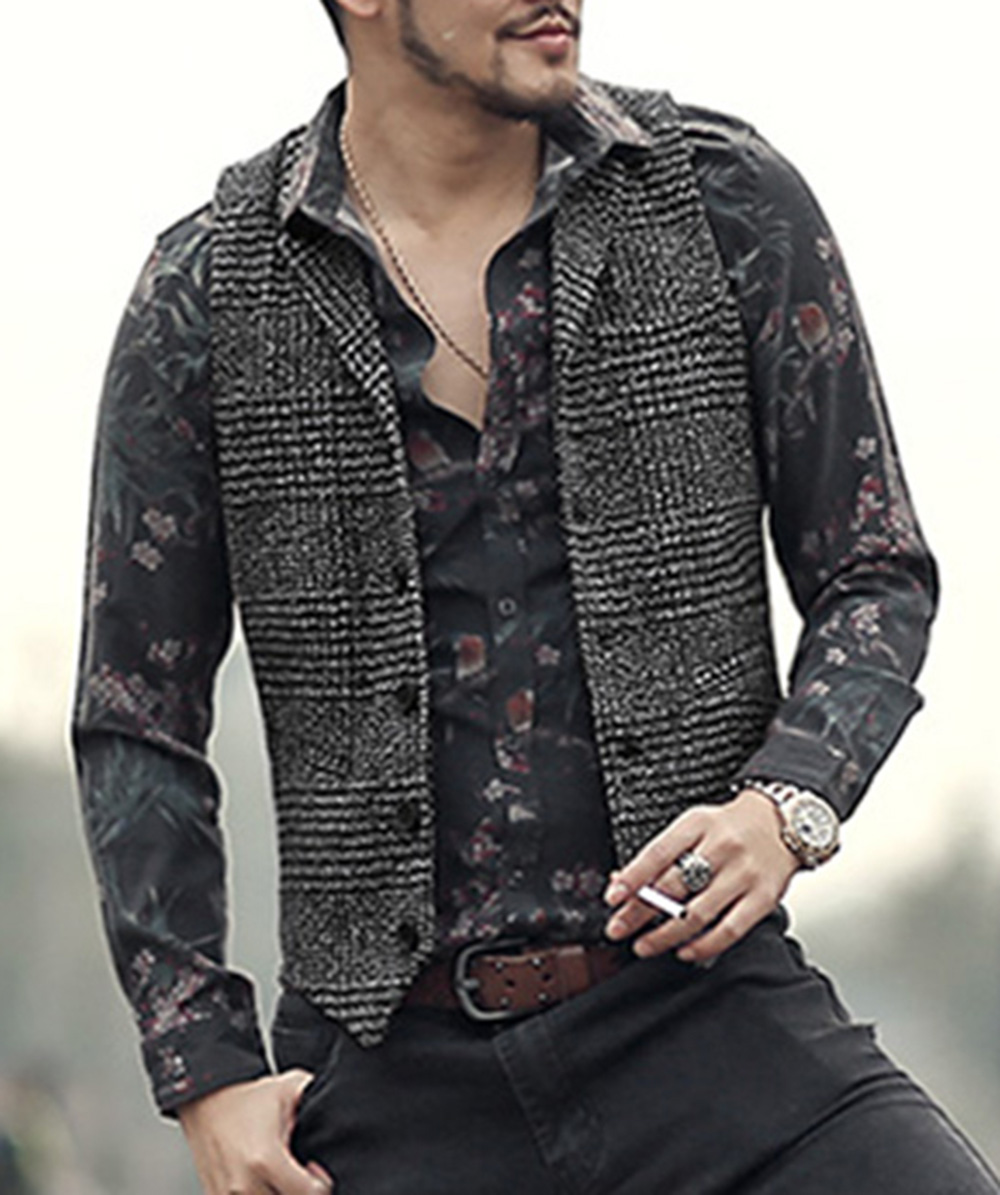 Herren Weste lässig Ärmellose lässig Fischgrät Stoff Elegante V-ausschnitt Tweed Weste für Hochzeit Trauzeugen Herren Weste Weste
