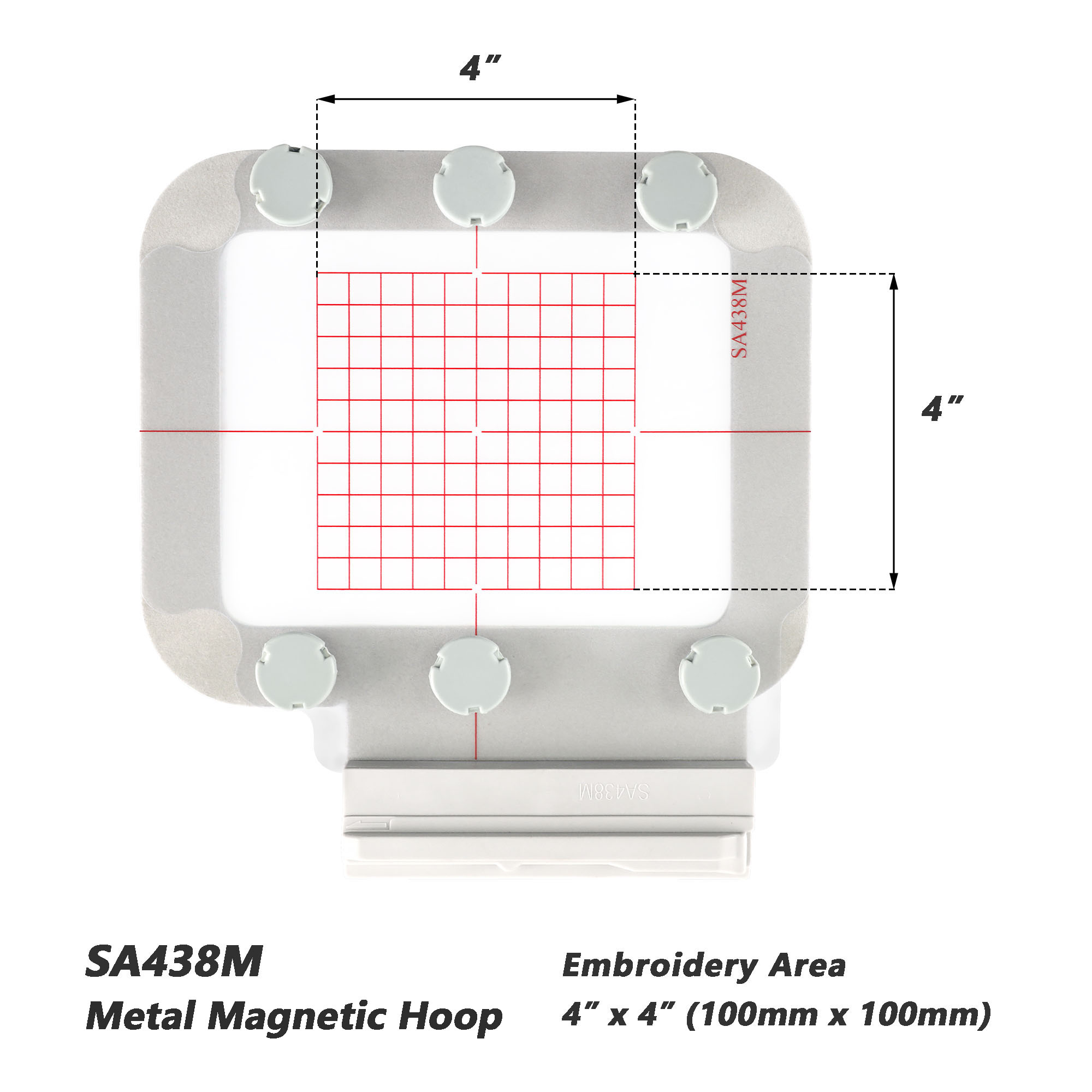 Metal magnetic hoop set for brother  v3 v5 v7 bp2100 bp2150l bp1430l nv870 nv800e ve2300 nq1400e xe1 xj1 embroidery machines: Light green