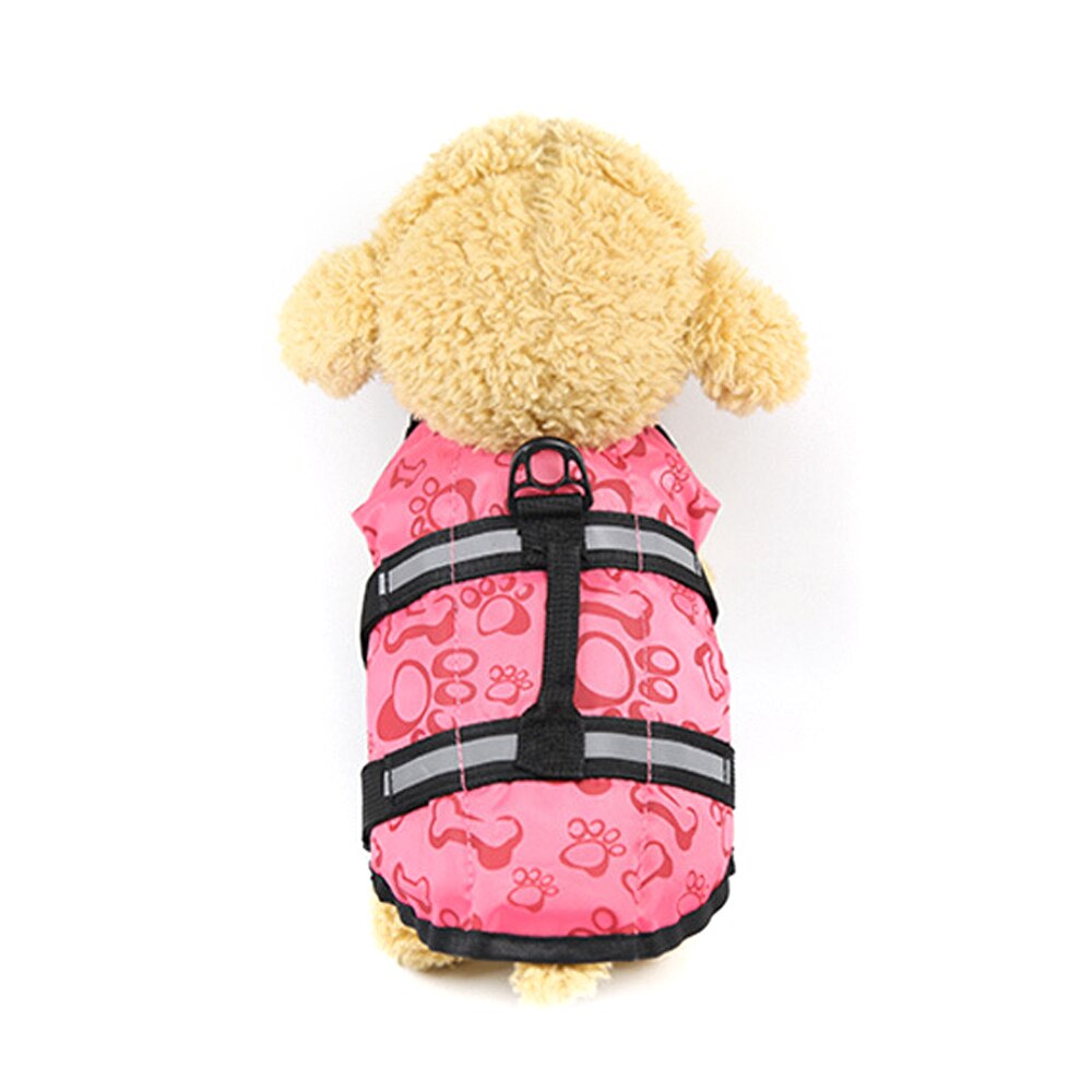 Puppy Rescue Swimming Wear Safety Clothes Vest Swimming Suit XS-XL Outdoor Pet Dog Float Doggy Life Jacket Vests: rose red / XS