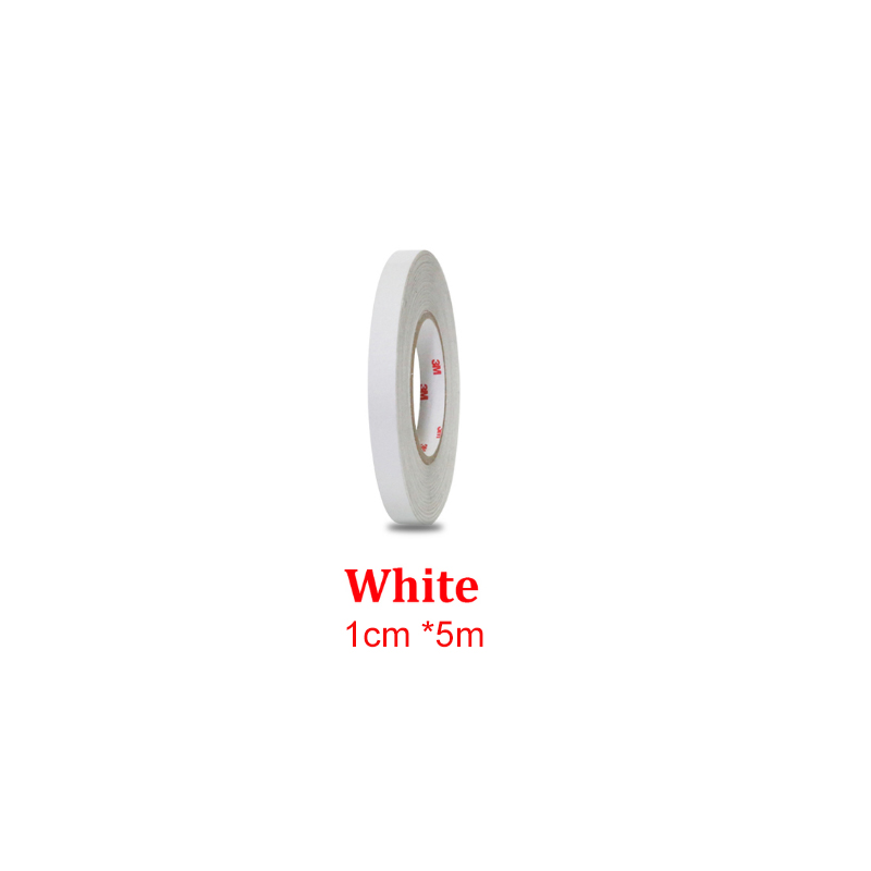 Ruban de moulage auto-adhésif pour voiture, autocollant de de sécurité, style de voiture, ruban d'iode, film de moto et de vélo, outil de décoration, 1cm x 500cm: WHITE