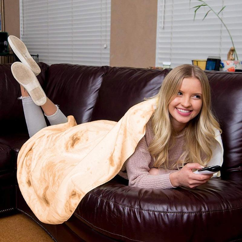Natur Hause Dekor Burito Decke Tortilla Decke Komfort Lebensmittel Burrito Decke wickeln Perfekt Runde Tortilla Decke Kunst