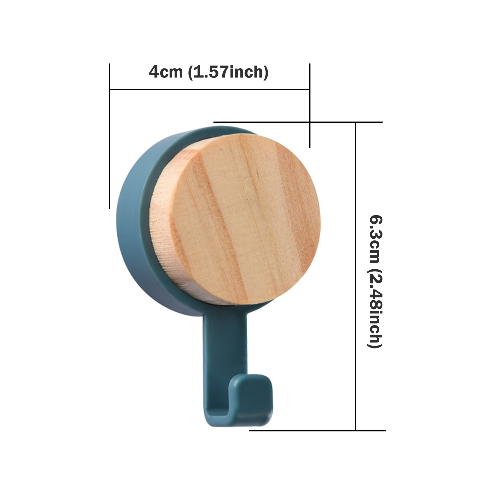 1 Stuks Sterke Zelfklevende Deur Muurhangers Haken ABS Houten Hoedenrekken Sleutelhanger Muur Organisator Keuken Badkamer Accessoires