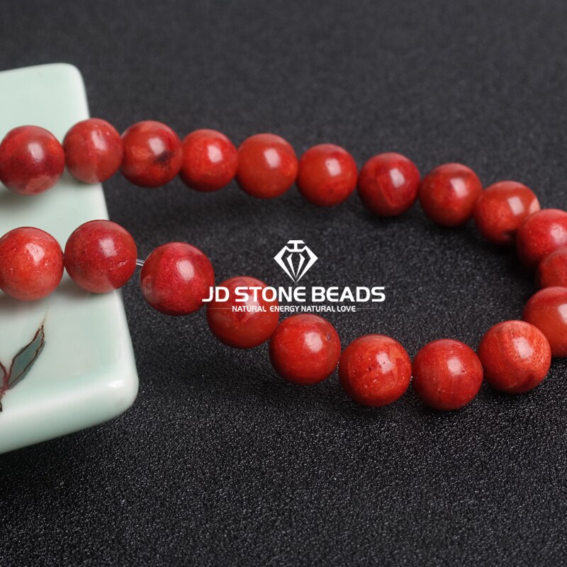 Free Natural White Coral Beads Handmade Necklace Accessory Blue Coral Beads Red Sponge Coral