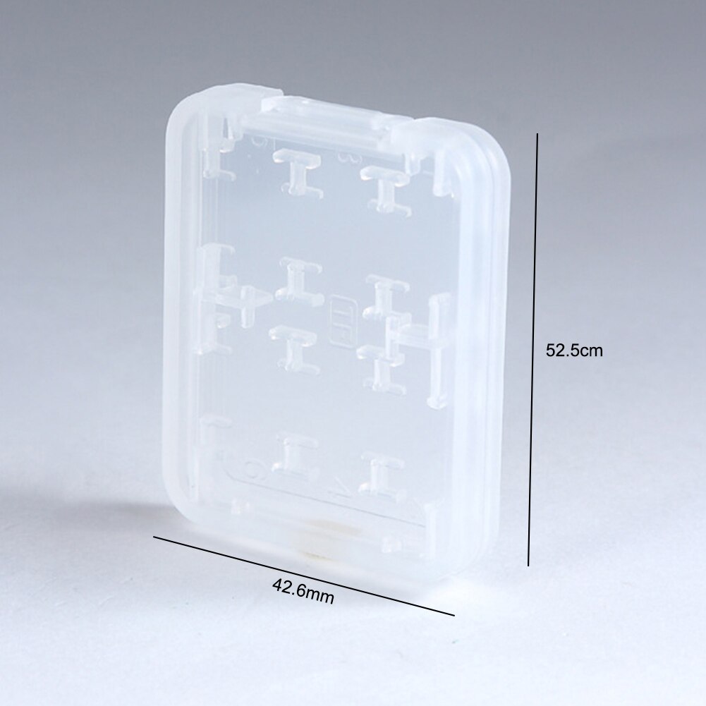 8 em 1 micro plástico dobro-camadas micro plástico para sd sdhc tf ms armazenamento de cartão de memória estojo rígido mini caixa protetor