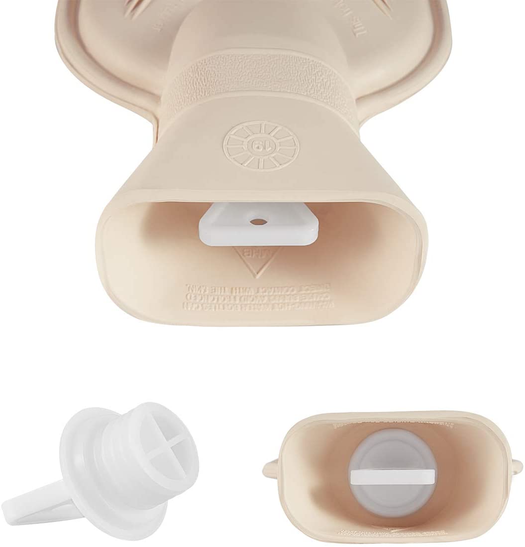 Long Stander Water Bottle Bed Warm Waist Back Water Bottle With Super Soft Plush Material Cover 2L Pure Natural Rubber