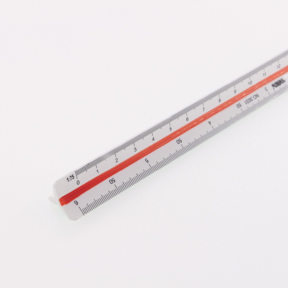 30cm Architect's Scale Ruler Three-sided Plastic Ruler Used By Architects Small Scales #3031