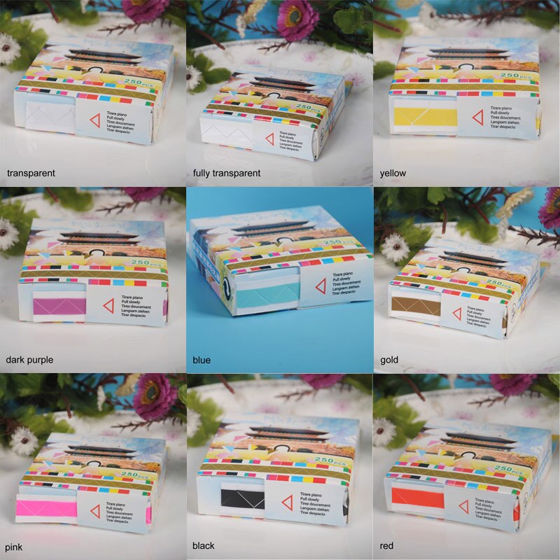 Cadre Photo autocollant auto-adhésif | 250 pièces/boîte, pour album coin Photo, papeterie papier pour bricolage, décoration de maison