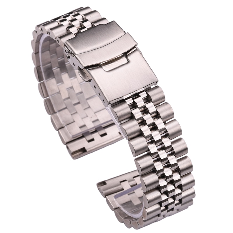 Edelstahl Uhrenarmbänder Frauen Männer Armband 18mm 20mm 22mm 24mm Silber Gerade Ende Uhr Band Strap uhr Zubehör