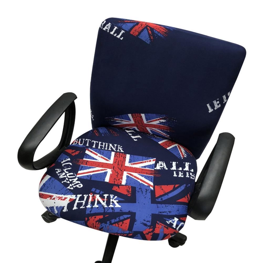 Kantoor Computer Roterende Stoel Cover Gedrukt Elastische Covers Stretch Seat Case Afneembare Wasbare Internet Cafe Stoelen Silpcover: B