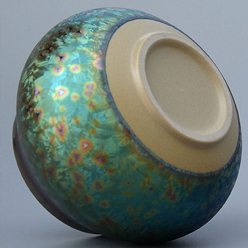 Horno de cerámica glaseado siete colores Jian Zhan hecho a mano exquisitos contenedores para té jarra de almacenamiento para té Decoración