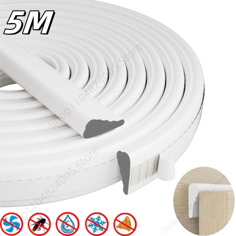5M Door and Window Seals High Density PU Wedge Weather Stripping Seal Strip Doors Gap Filler Noise Blocker Foam Tape Sealing