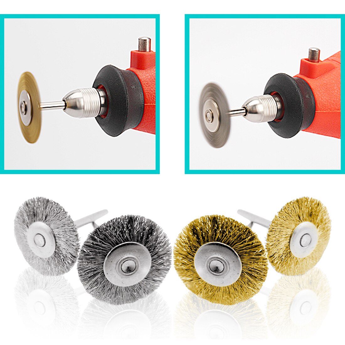 16pcs Stainless Steel Wire Wheel Brushes Set Kit Dremel Accessories for Mini Drill Rotary Tools Polishing Dremel Brush