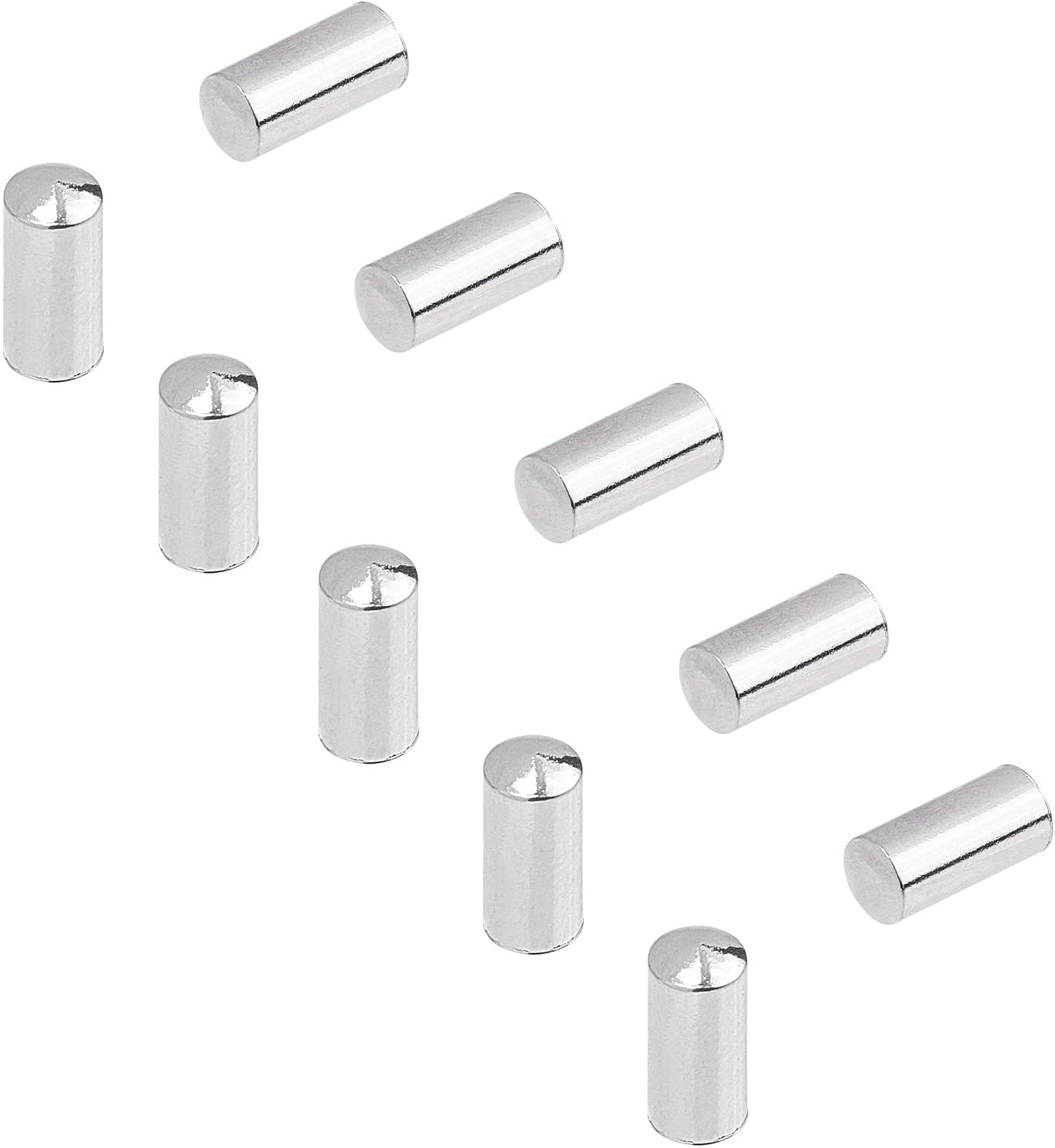 20 Pcs Stainless Steel Column End Caps Leather Cord Ends Leather Cord Terminators for DIY Bracelet Jewelry Crafts Making