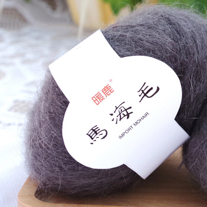 Fil de laine à tricoter en cachemire doux, Mohair T84E, bricolage, châle, écharpe, fil à Crochet, fournitures: 21