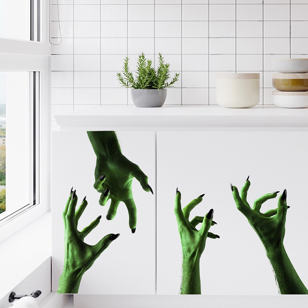 3D Grusel Abnehmbare Halloween entsetzlich 5-Hand Zauberstab Aufkleber Spielzeug Wandbild Dekor Aufkleber Spukhaus Party Dekor