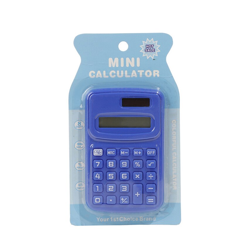 Mini Basic Calculator Battery Power 8 Digit Handheld Calculator Portable Electronic Calculator for Kids Home Students