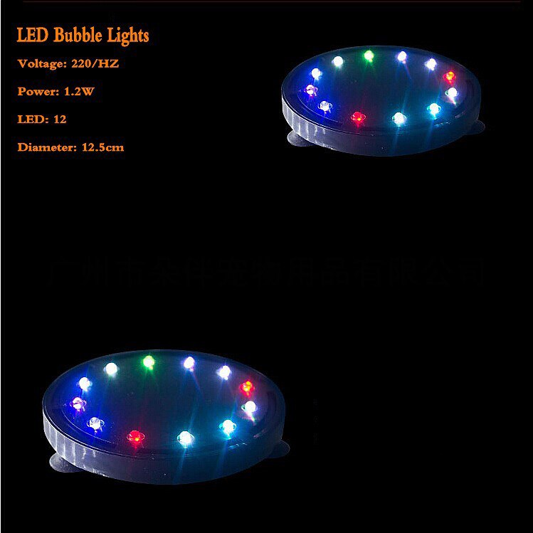 Vattentät led ljus flerfärgad fisk tank lampa under vattnet rgb lampa nedsänkbar mini akvarium lampor bubbla disk lampor