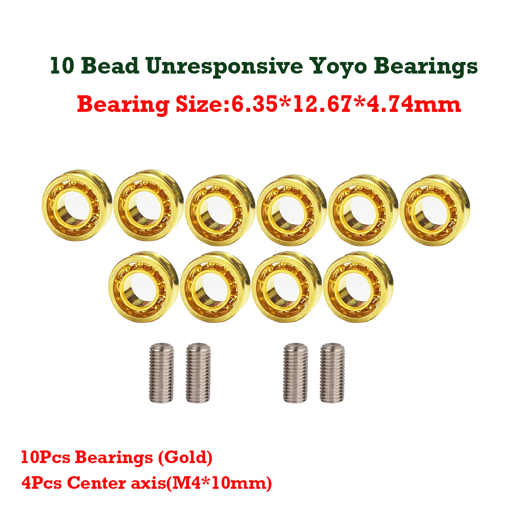 Rodamiento Yoyo 10 unids/bolsa UR188 R188 rodamientos insensibles para bolas de YoYo de Metal plástico reemplazar piezas de rodamiento: Verde