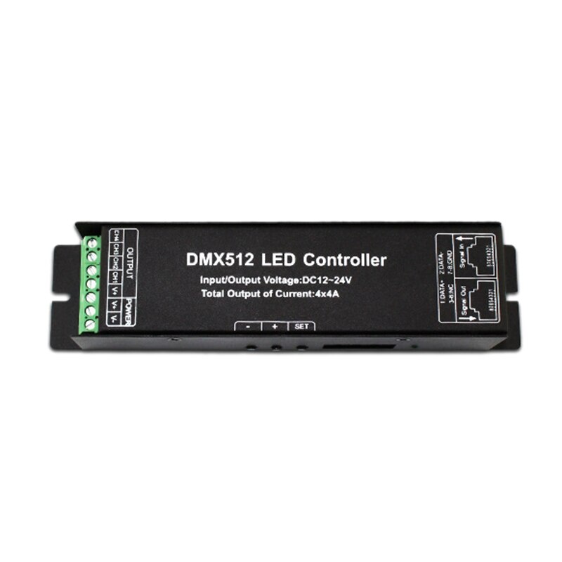 4CH DC12-24V RGB RGBW DMX 512 Controller RGB RGBW LED DMX512 Decoder 4 Channel x 4A for LED Strip Light: Default Title