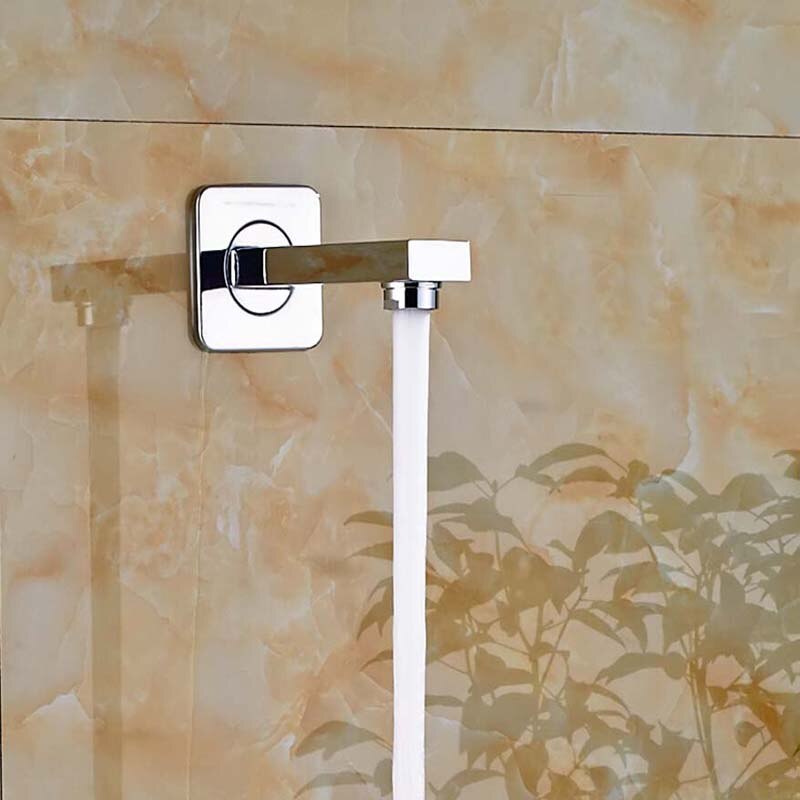 Wall Mounted Shower Faucet Below Spout Chrome Finished Concealed Bath &amp; Shower Spout