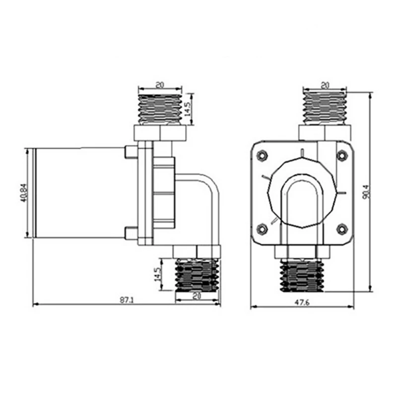 12v 24v dc multifunksjonell børsteløs vannpumpe dc-pumpe boosterpumpe varmluft vannkjølt sirkulasjonspumpe 1/2 "  dn15