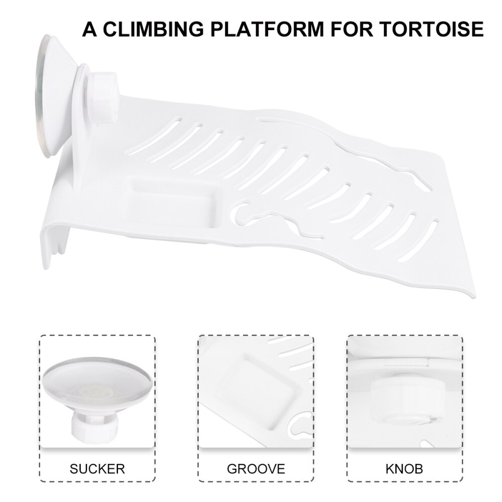 1pc kunststof klimplatforms, grappige klimhelling, zonneplatform, aquariumladder, standaard voor schildpadden en reptielen (maat m)