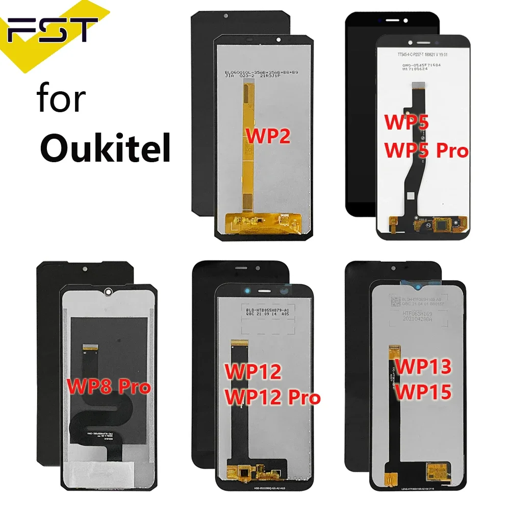 Pantalla LCD Original Oukitel WP5 Pro, montaje de digitalizador con pantalla táctil para Oukitel WP21 WP7 WP8 WP26 WP13 WP15 WP12 WP28 WP19