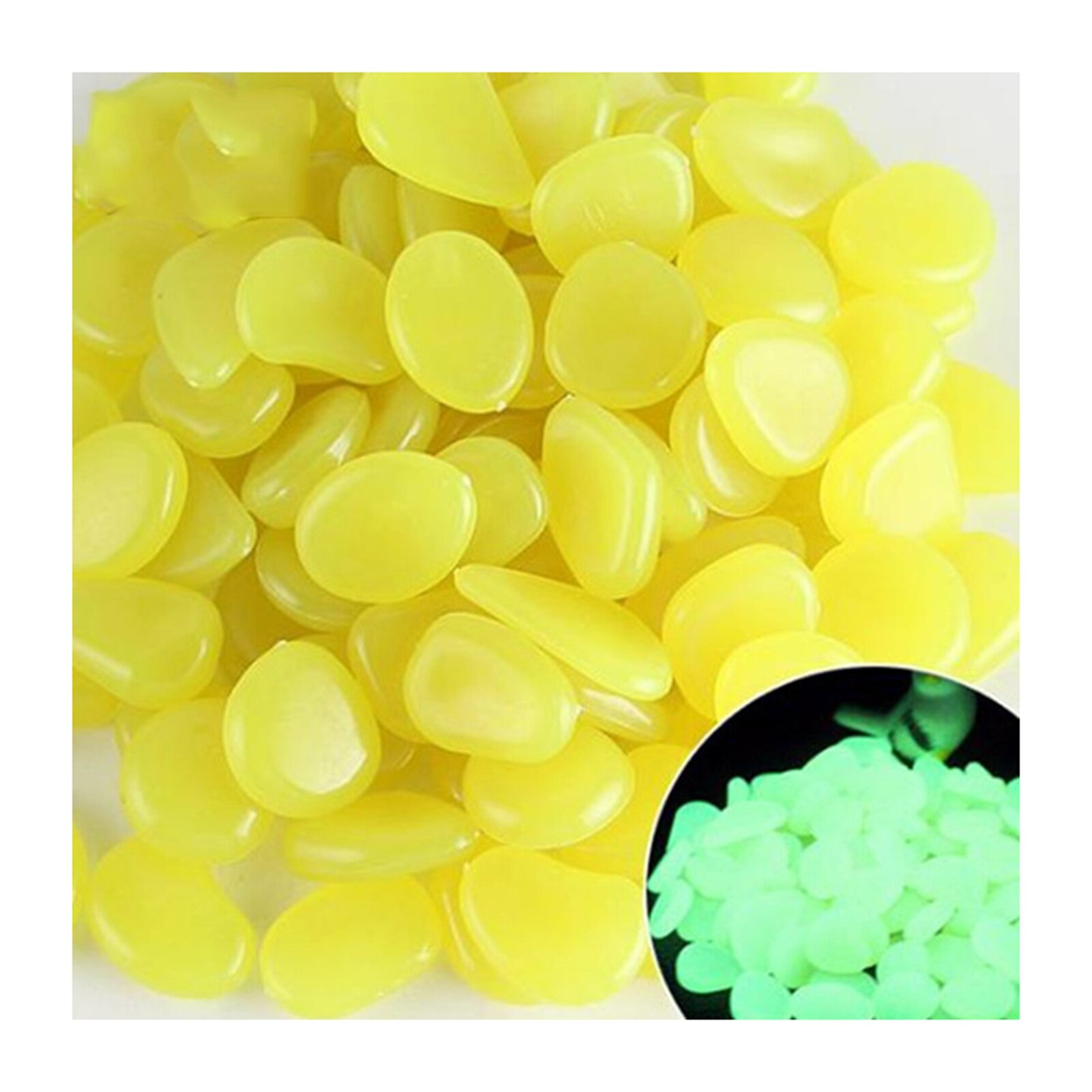 MECCANIXITY 900pcs Glow Rocks 13-17mm Glow Pebbles