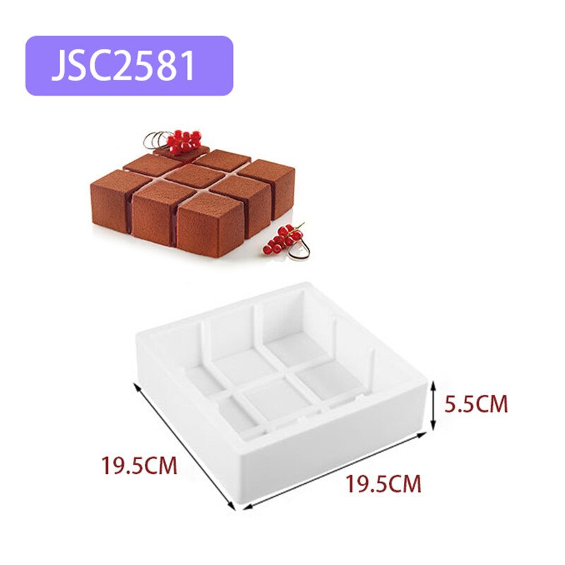 Rectangle Silicone Mousse Mold Rhombus Cake Mold Baking Pan For Sponge Cake Mould Dessert Chiffon Pastry Bakeware: D
