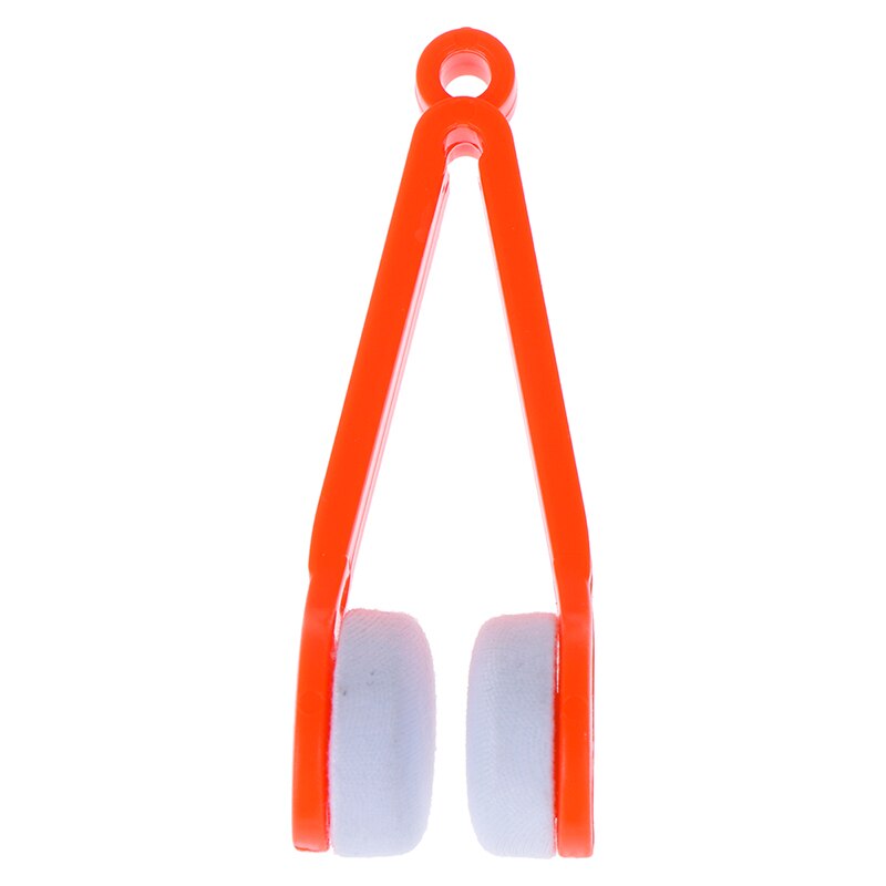 Neue 1pc Sonne Glas-brille Pinsel Reinigung Werkzeug Mikrofaser Brille Reiniger Pinsel Reinigung Werkzeug: Orange