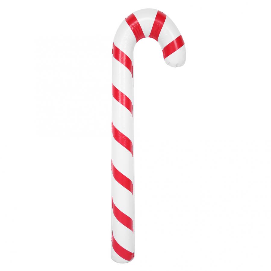 Halloween randig pvc uppblåsbar sprängkäpp käpp käpp krycka kostym fest snygg tillbehör jul x'mas festival krycka: Randig