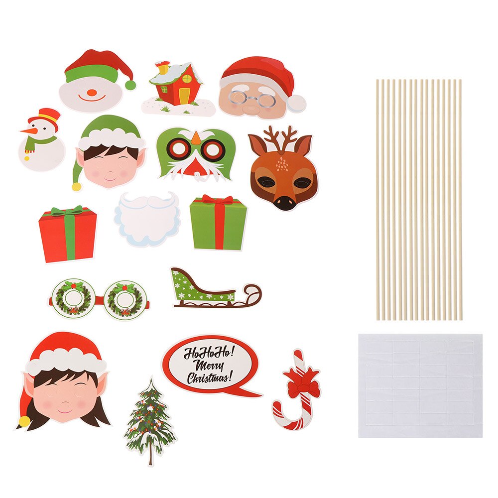 Fun Wedding Decoration Photo Props DIY Birthday Photobooth Props Photo Accessories Year Thanksgiving Event Party Supplies: 9-16PCS