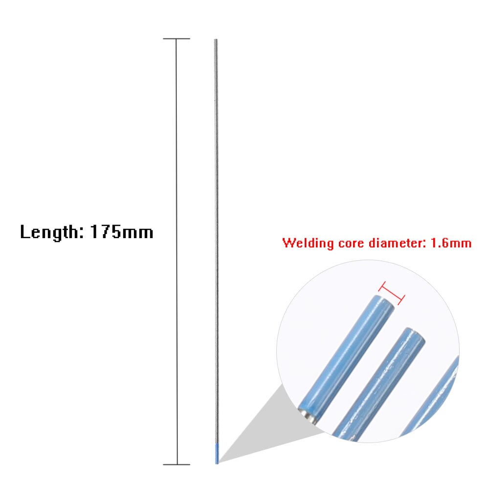 Lanthanated Tungsten Electrode 10pcs Fine Lanthanated Tungsten Electrodes Tungsten Rod Welding Accessories