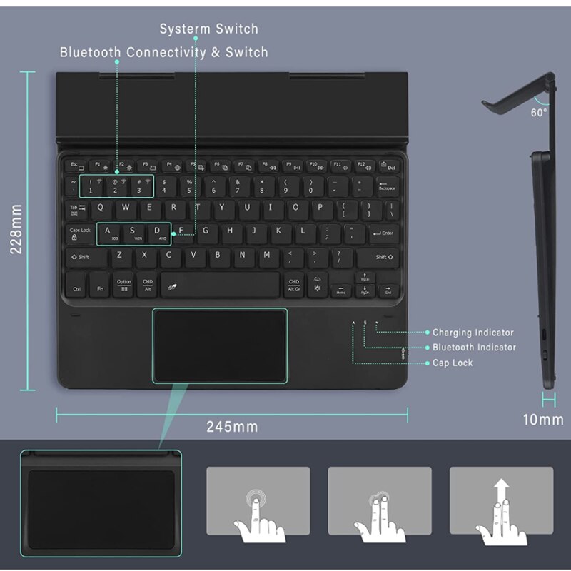 Bluetooth Keyboard For CHUWI HI10 HI12 HI10Plus Surbook Ubook pro keyboard for Tablet PC with Backlight