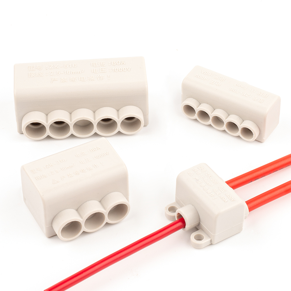 5 uds divisor de alta potencia conector de Cable rápido bloque de terminales caja de conexiones de Cable eléctrico ZK-306 ZK-506 ZK-316 ZK516 conectores