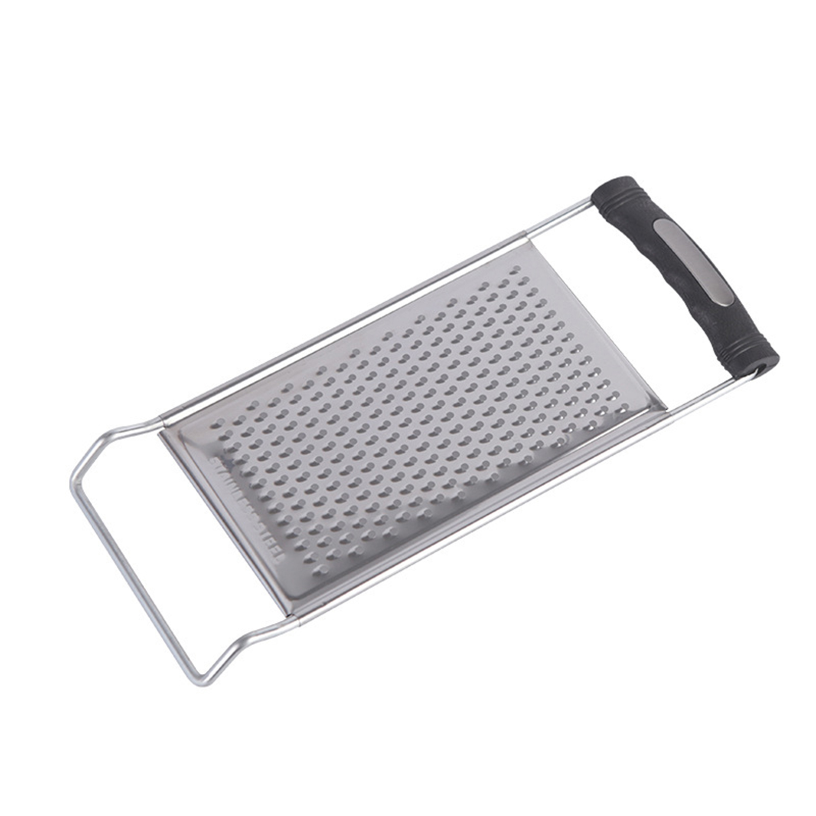 Rvs Geen Skid Bodem Platte Rasp Handheld Knoflook Rasp Keuken Gadget voor Gember Zachte Handvat Keuken Gereedschap Gadgets LB: Light Grey