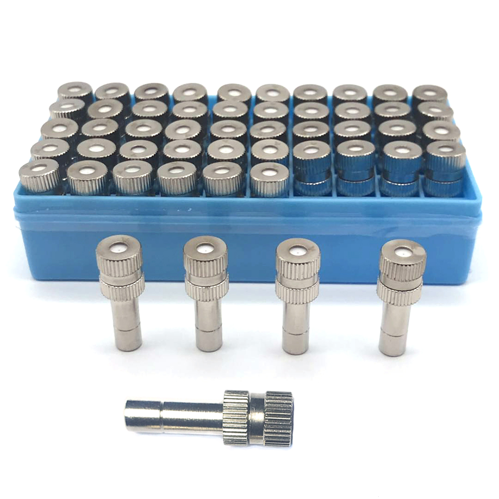 10 Pcs Quick Duwen Nozzles Nickeled Beslaan Spray Sprinkler Verneveling Tuin Nozzle Voor Verneveling Cooling Systeem 1/4 "Inch