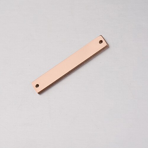 Fnixtar 20 Stks/partij 1.5*6*35Mm Spiegel Polish Rvs Rechthoek Stempelen Blanco Bar Charme Voor Diy sieraden Maken Ketting: rose gold color 1