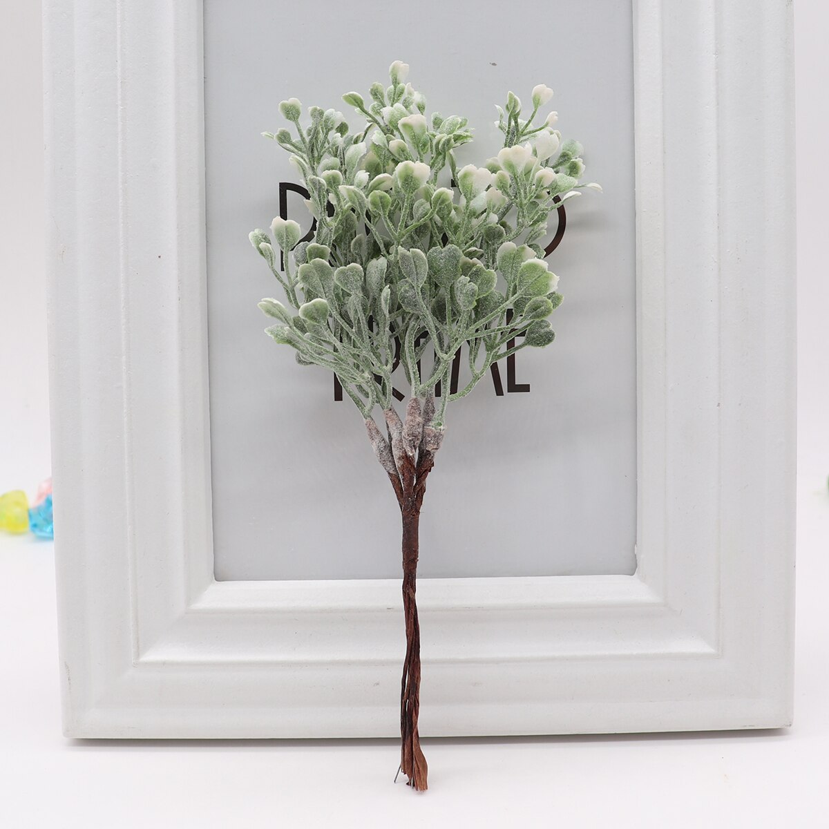 6 stk mini agern blad kunstige blomster plante til hjemmet krans gør det selv scrapbog bryllup juledekoration: 2