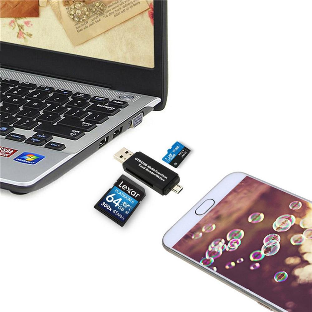 Multifunctional OTG Card Reader Micro SD / SD Card / USB Reader